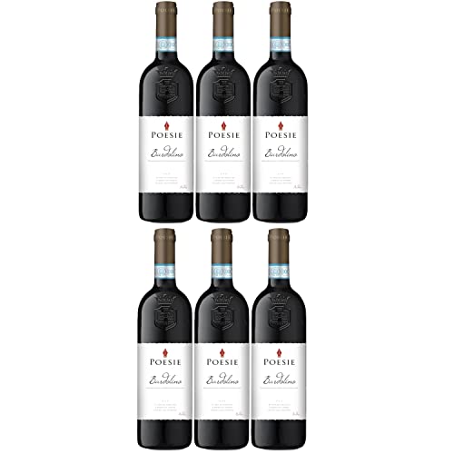 Poesie Bardolino DOC Rotwein Wein trocken Italien I Visando Paket (6 x 0,75l) von FeinWert