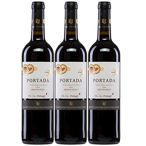 Portada Tinto Medium Sweet DFJ Vinhos Rotwein Wein lieblich Portugal I Visando Paket (3 Flaschen) von FeinWert
