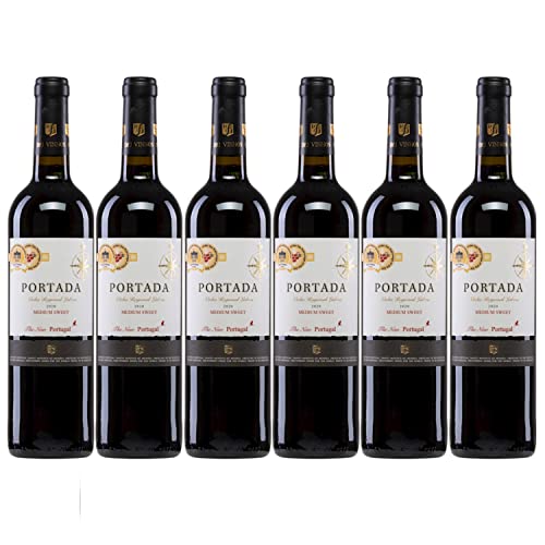 Portada Tinto Medium Sweet DFJ Vinhos Rotwein Wein lieblich Portugal I Visando Paket (6 Flaschen) von FeinWert