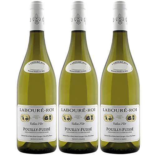 Pouilly Fuissé AOC Labouré-Roi Weißwein Wein trocken Frankreich I FeinWert Paket (3 x 0,75l) von FeinWert