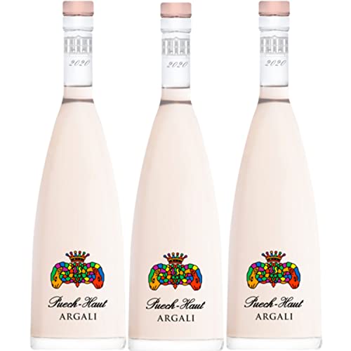 Puech-Haut Argali Rosé Pays d'Oc IGP Languedoc Rosewein trocken Frankreich I Visando Paket (3 x 0,75l) von FeinWert