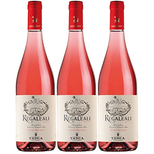 Regaleali Le Rose Nerello Mascalese Tasca d'Almerita Roséwein Wein trocken Italien I Visando Paket (3 x 0,75l) von FeinWert