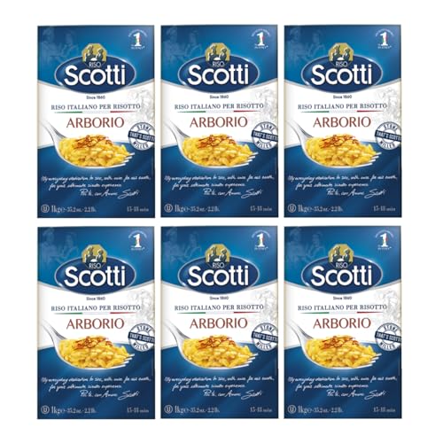 Riso Scotti Riso italiano Arborio-Reis Italien inkl. FeinWert E-Book (6 x 1kg) von FeinWert