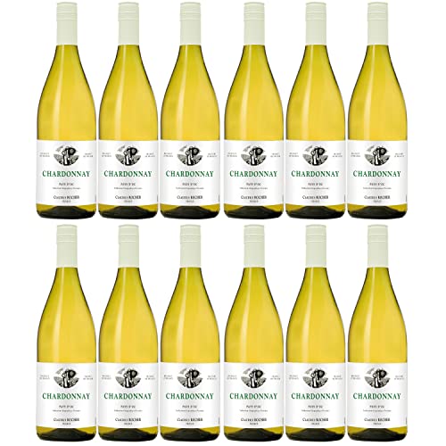 Rocher Chardonnay Weißwein Wein trocken Frankreich I FeinWert Paket (12 x 1,0l) von FeinWert