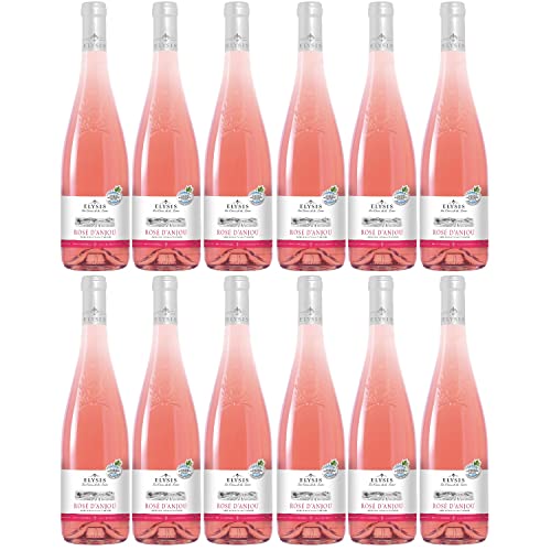 Rose d'Anjou AOC demi-sec Elysis Roséwein Wein halbtrocken Frankreich I FeinWert Paket (12 x 0,75l) von FeinWert
