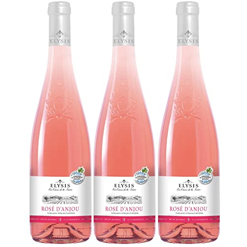 Rose d'Anjou AOC demi-sec Elysis Roséwein Wein halbtrocken Frankreich I FeinWert Paket (3 x 0,75l) von FeinWert