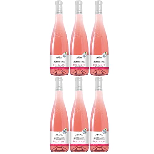 Rose d'Anjou AOC demi-sec Elysis Roséwein Wein halbtrocken Frankreich I FeinWert Paket (6 x 0,75l) von FeinWert