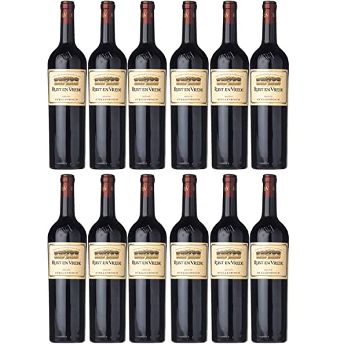 Rust en Vrede Estate Stellenbosch Rotwein Wein trocken Cabernet Sauvignon Merlot Shiraz Südafrika I Visando Paket (12 x 0,75l) von FeinWert