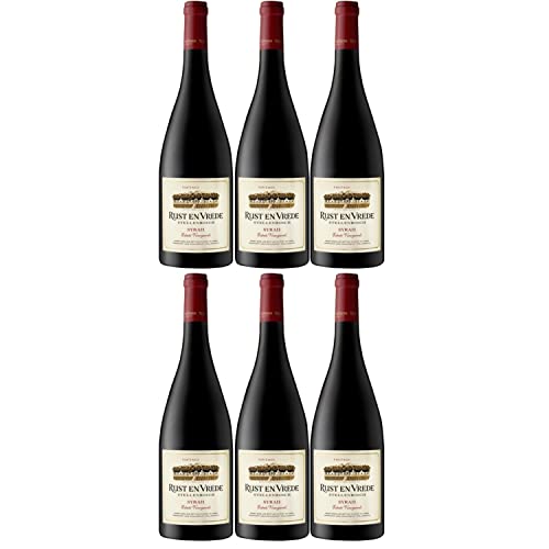 Rust en Vrede Estate Vineyards Syrah Stellenbosch Rotwein Wein trocken Südafrika I Visando Paket (6 x 0,75l) von FeinWert