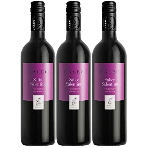 Salice Salentino Caleo Puglia DOC Rotwein Wein trocken Italien I Visando Paket (3 x 0,75l) von FeinWert