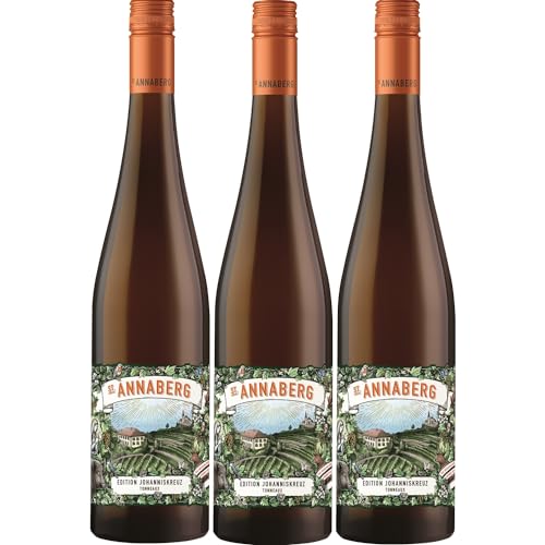 Sankt Annaberg Edition Johanniskreuz Lagencuvée aus dem Tonneaux Riesling trocken BIO Weißwein Wein Trocken Pfalz Inkl. FeinWert E-Book (3 x 0,75l) von FeinWert
