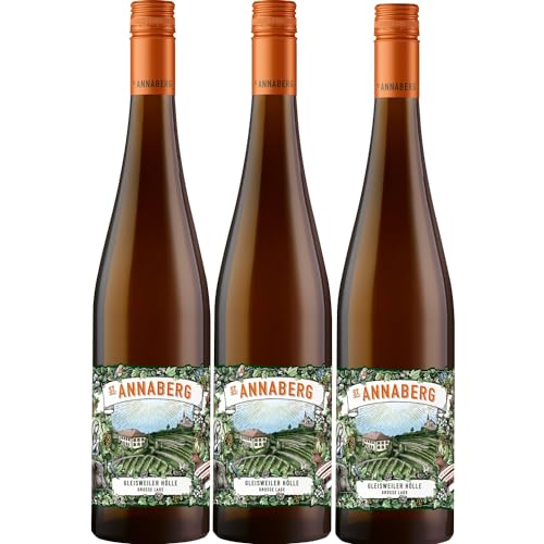 Sankt Annaberg Gleisweiler Hölle Alte Reben Riesling trocken BIO Weißwein Wein Trocken Pfalz Inkl. FeinWert E-Book (3 x 0,75l) von FeinWert