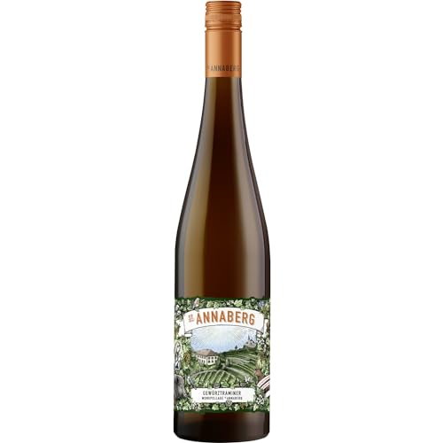Sankt Annaberg Gewürztraminer Monopollage BIO Weißwein Wein Feinherb Pfalz Inkl. FeinWert E-Book (1 x 0,75l) von FeinWert