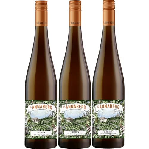 Sankt Annaberg Verborgen Müller-Thurgau Silvaner Monopollage BIO Weißwein Wein Trocken Pfalz Inkl. FeinWert E-Book (3 x 0,75l) von FeinWert