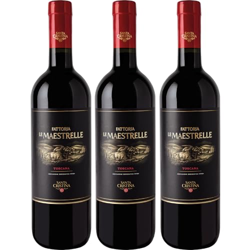Santa Cristina Le Maestrelle Toscana IGT Rotwein Wein Trocken Italien Inkl FeinWert E-Book (3 x 0,75l) von FeinWert