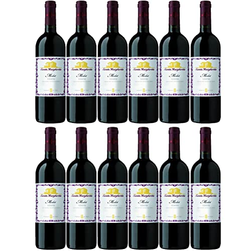 Santa Margherita Merlot del Veneto IGT Rotwein Wein trocken Italien I Visando Paket (12 x 0,75l) von FeinWert