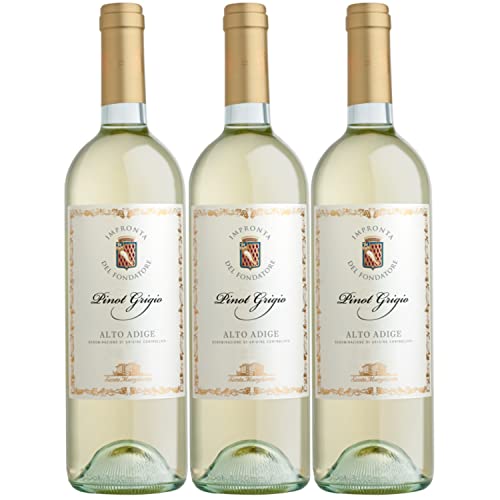 Santa Margherita Pinot Grigio Valdadige DOC Weißwein Wein trocken Italien I Visando Paket (3 x 0,75l) von FeinWert