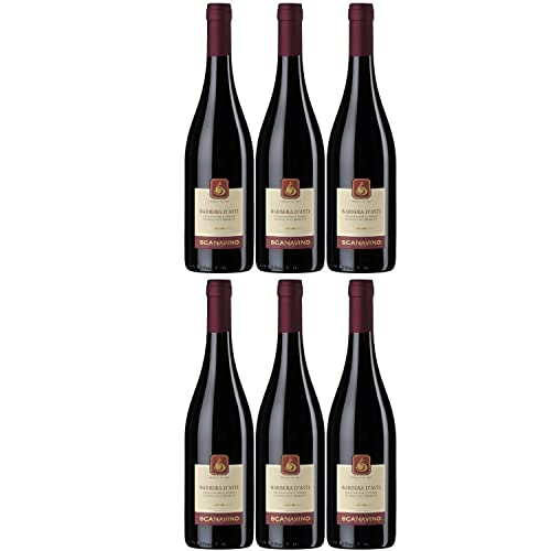Scanavino Barbera d'Asti DOC Rotwein Wein trocken Italien I Visando Paket (6 x 0,75l) von FeinWert