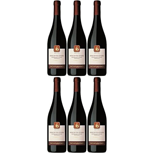 Scanavino Dolcetto d'Alba DOC Rotwein Wein trocken Italien I Visando Paket (6 x 0,75l) von FeinWert