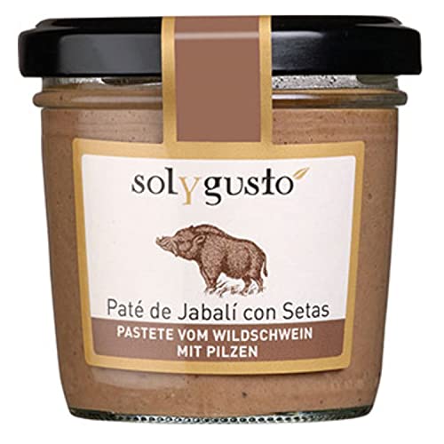 Sol Y gusto Wildschwein-Pastete mit Pilzen / Paté de Jabalí con setas Spanien I Visando Paket (12x 100g) von FeinWert