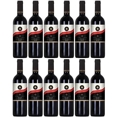 Sorgere dolce Rosso di Salento IGT Rotwein Wein lieblich Italien I Visando Paket (12 x 0,75l) von FeinWert