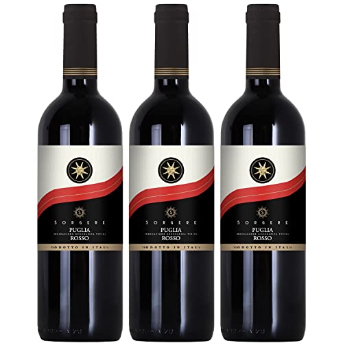 Sorgere dolce Rosso di Salento IGT Rotwein Wein lieblich Italien I Visando Paket (3 x 0,75l) von FeinWert