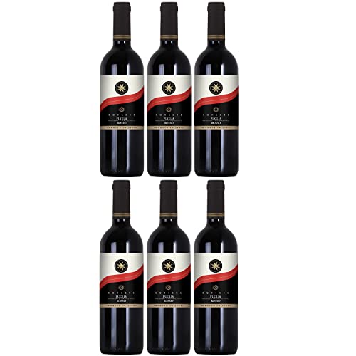 Sorgere dolce Rosso di Salento IGT Rotwein Wein lieblich Italien I Visando Paket (6 x 0,75l) von FeinWert