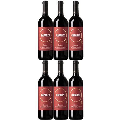 Tenuta Caparzo Rosso di Montalcino DOC Rotwein Wein trocken Italien I Visando Paket (6 x 0,75l) von FeinWert