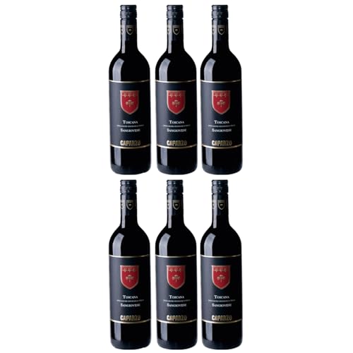 Tenuta Caparzo Sangiovese Toscana IGT Rotwein Wein trocken Italien (6 x 0,75l) von FeinWert