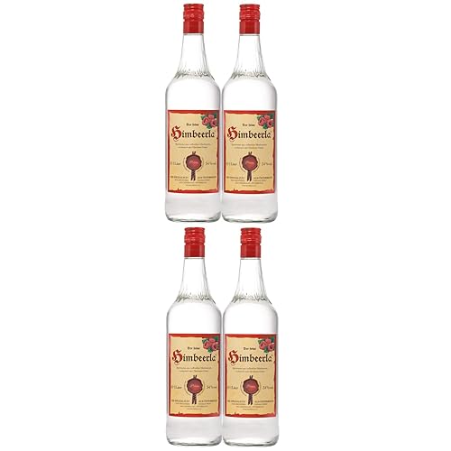 Thomas Prinz Himbeersschnaps 34% inkl. FeinWert E-Book (4 x 1,0 l) von FeinWert