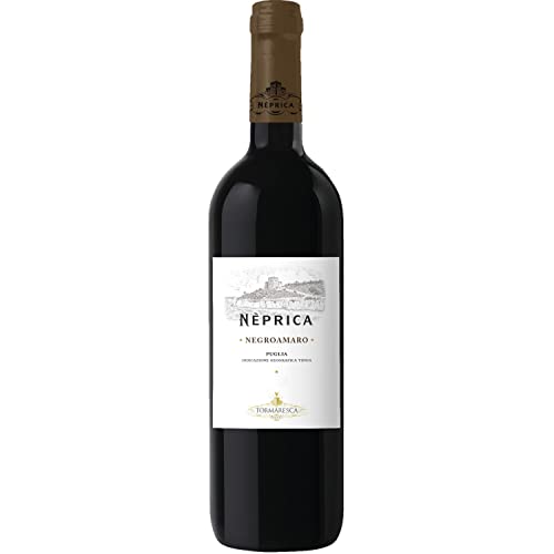 Tormaresca Neprica Negroamaro Puglia Rotwein Wein Trocken Italien I FeinWert Paket (1 x 0,75l) von FeinWert
