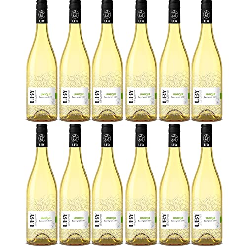 Uby Unique Sauvignon Blanc Côtes de Gascogne IGP Weisswein Wein trocken Frankreich Inkl FeinWert E-Book (12 x 0,75l) von FeinWert