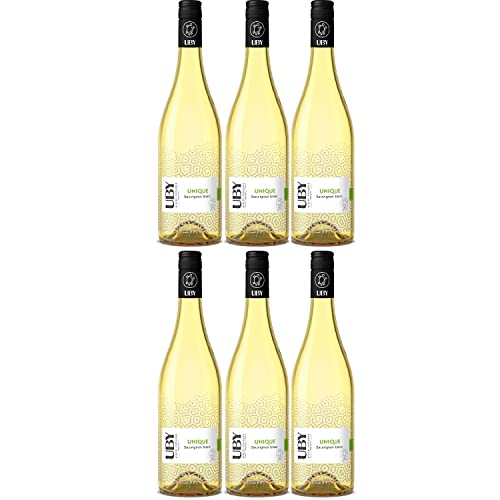 Uby Unique Sauvignon Blanc Côtes de Gascogne IGP Weißwein Wein trocken Frankreich Inkl. FeinWert E-Book (6 x 0,75l) von FeinWert