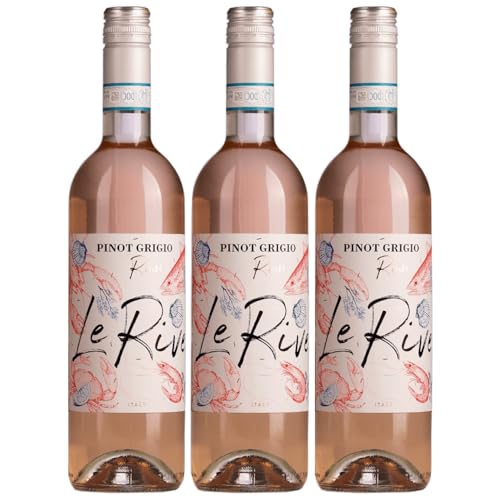 Villa San Martino Le Rive Pinot Grigio Rosato Rosewein Wein Trocken Italien inkl. FeinWert E-Book (3 x 0,75l) von FeinWert