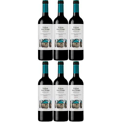 Viñas del Vero Cabernet Sauvignon Merlot Rotwein Wein trocken Somontano Spanien I Visando Paket (6 Flaschen) von FeinWert