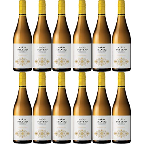 Viñas del Vero Chardonnay Weißwein Wein trocken Somontano Spanien I Visando Paket (12 Flaschen) von FeinWert