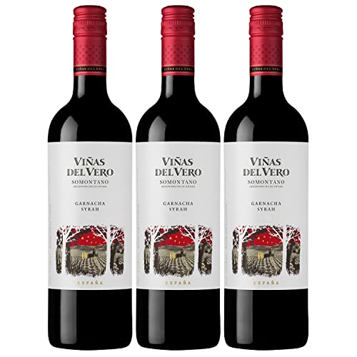 Viñas del Vero Garnacha Syrah Rotwein Wein trocken Somontano Spanien I Visando Paket (3 Flaschen) von FeinWert
