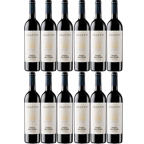 Viñas del Vero Gran Vos Rotwein Wein trocken Somontano Spanien I Visando Paket (12 Flaschen) von FeinWert