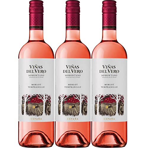 Viñas del Vero Rosado Roséwein Wein trocken Somontano Spanien I Visando Paket (3 Flaschen) von FeinWert