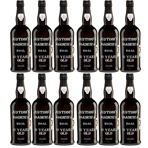 Vinhos Justino Henriques Justino's Boal 10 Years Old Madeira Likörwein süß Portugal I Visando Paket (12 Flaschen) von FeinWert