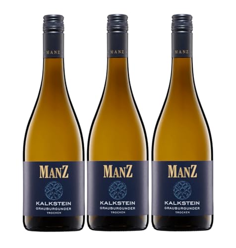 Weingut Manz Grauburgunder Kalkstein trocken weiß Deutschland inkl. FeinWert E-Book (3 x 0,75l) von FeinWert