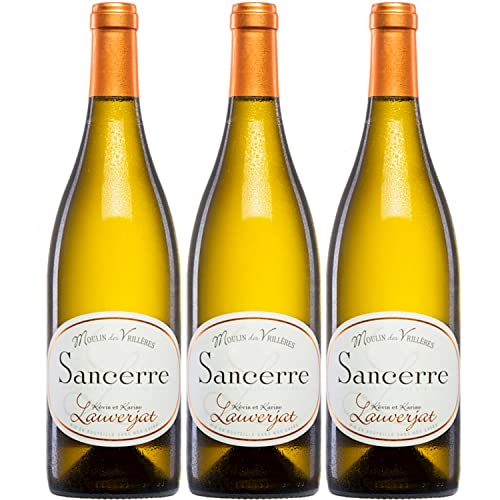 Weingut Moulin des Vrillères Sancerre Weißwein trocken Vegan Frankreich I FeinWert Paket (3 x 0,75l) von FeinWert