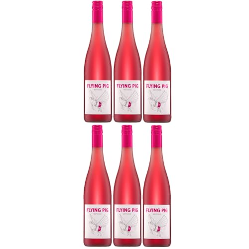 Weingut Uli Metzger Flying Pig Rosé Perlwein Deutschland inkl. FeinWert E-Book (6 x 0,75l) von FeinWert