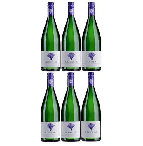 Weingut am Nil, Nil Riesling Liter trocken, Deutscher Qualitätswein g.U. Pfalz Weißwein Wein Deutschland inkl. FeinWert E-Book (6 x 1,0 l) von FeinWert