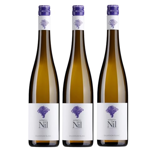 Weingut am Nil, Sauvignon Blanc trocken, Deutscher Qualitätswein g.U. Pfalz Weißwein Wein Deutschland inkl. FeinWert E-Book (3 x 0,75 l) von FeinWert