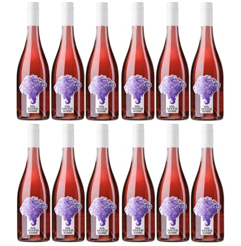 Weinhaus am Nil, Nil Secco rosé, Deutscher Perlwein mit zugesetzter Kohlensäure prickelnd Roséwein Wein Deutschland inkl. FeinWert E-Book (12 x 0,75 l) von FeinWert