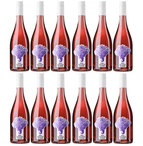 Weinhaus am Nil, Nil Secco rosé, Deutscher Perlwein mit zugesetzter Kohlensäure prickelnd Roséwein Wein Deutschland inkl. FeinWert E-Book (12 x 0,75 l) von FeinWert