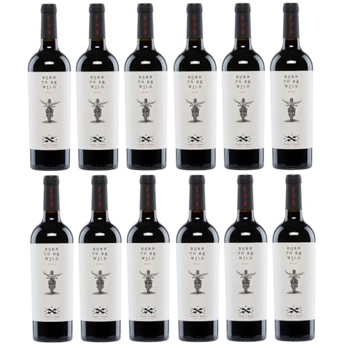 Wines N' Roses Viticultores Born To Be Wild Tinto Trocken Rotwein Vegan Spanien inkl. FeinWert E-Book (12 x 0,75 l) von FeinWert