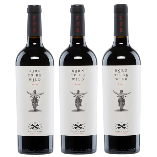 Wines N' Roses Viticultores Born To Be Wild Tinto Trocken Rotwein Vegan Spanien inkl. FeinWert E-Book (3 x 0,75 l) von FeinWert