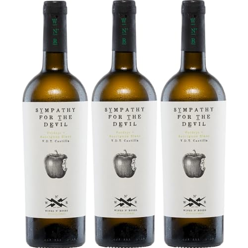 Wines N' Roses Viticultores Sympathy For The Devil Blanco Trocken Weißwein Bio Vegan Spanien inkl. FeinWert E-Book (3 x 0,75 l) von FeinWert